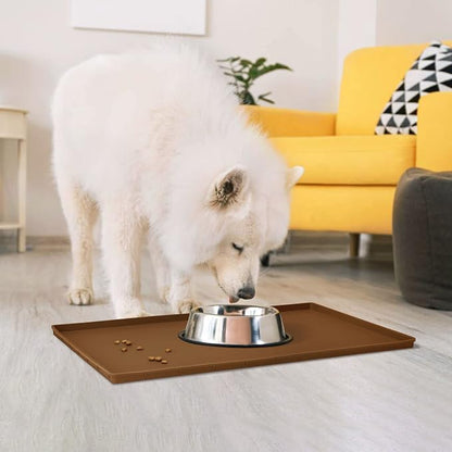 Dog Food Mat, Silicone Waterproof Food Tray, Non Slip Pet Bowl Mats Placemat - Image 7