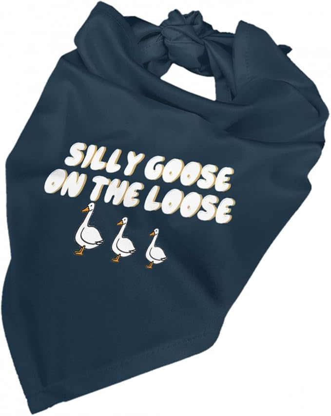 Silly Goose on The Loose Triangle Dog Bandana, Summer Bandana Funny Triangle - Image 5