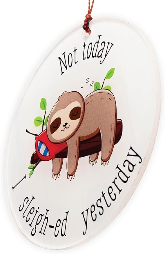 Sloth Gifts for Women, Sloth Ornament, Christmas Ornament 2025 Funny Lazy - Image 3