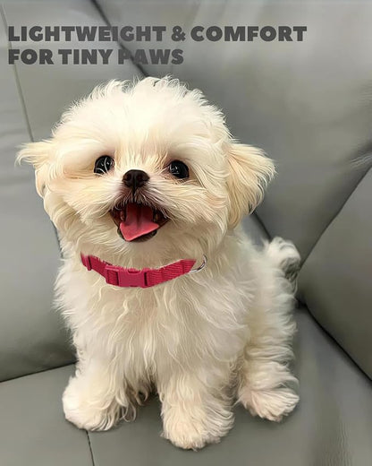 Dynmeow Soft and Breathable Cotton Dog Collar, Durable Adjustable Pet Collar - Image 3