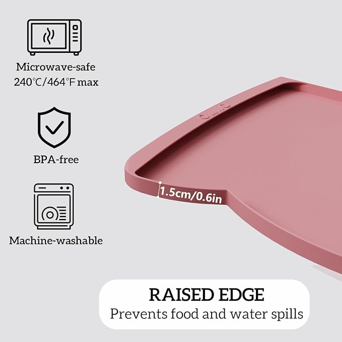 OHMO Dog Food Mat w/Residue Collection Pocket Silicone Pet Feeding Mat - Image 4