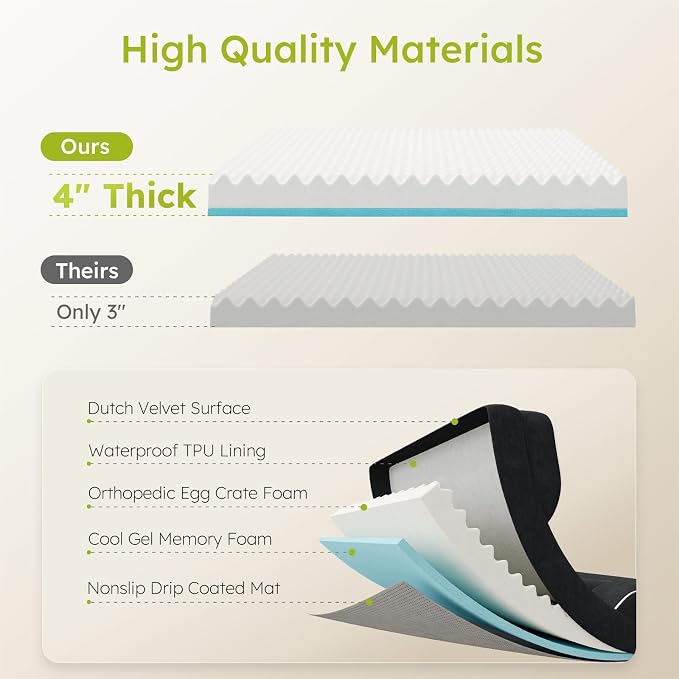 XXL Dog Bed for Extra Large Dogs, Giant Orthopedic Dog Bed - Image 3