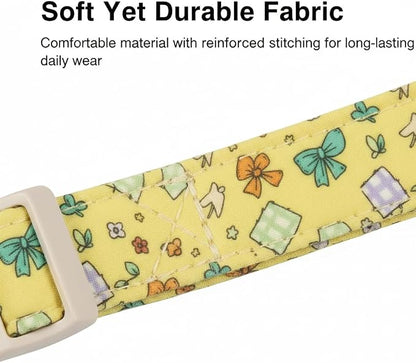 Cute Dog Collar with Yellow Bow Pattern, Girl Dog Collar - Image 9