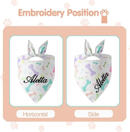 Personalized Dog Bandana Easter Custom Pet Scarf - Image 2