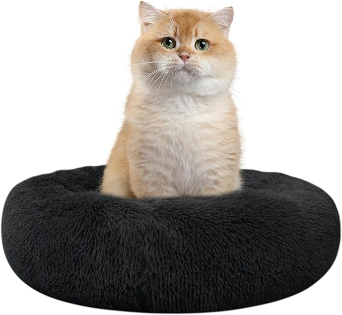 Cat Beds for Indoor Cats, 15.7 Inch Small Cats Beds, Washable-Round Pet Bed for by Nisrada