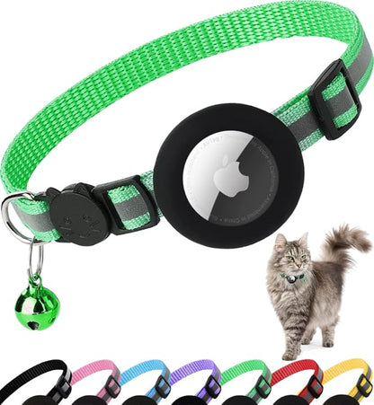 Airtag Cat Collar Breakaway, Reflective Kitten Collar by Treatyourpetswithonlythebest%EF%BC%81