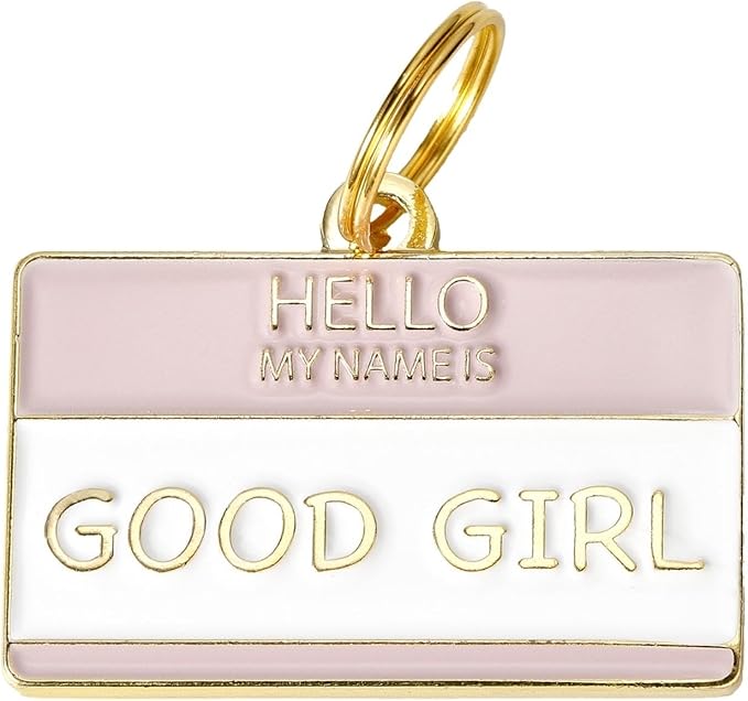 Two Tails Pet Company Personalized 'Good Girl' Pet ID Tag & Collar Charm by TwoTailsPetCompany