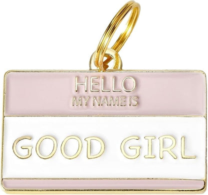 Two Tails Pet Company Personalized 'Good Girl' Pet ID Tag & Collar Charm by TwoTailsPetCompany