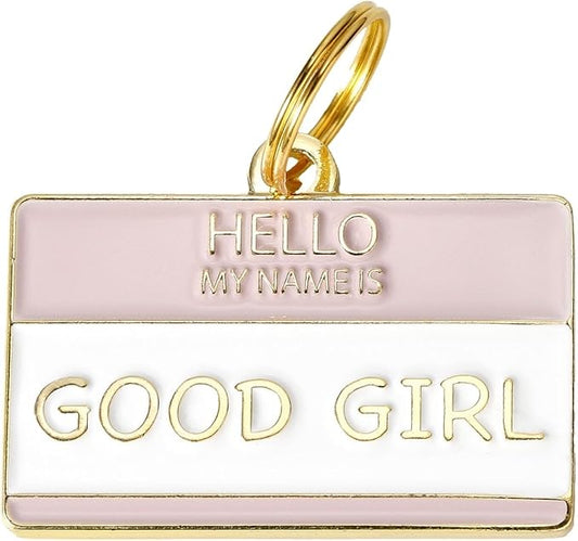 Two Tails Pet Company Personalized 'Good Girl' Pet ID Tag & Collar Charm by TwoTailsPetCompany