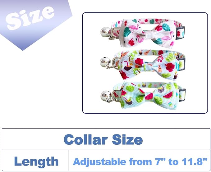 3 Pack Hawaiian Breakaway Cat Collar - Image 2