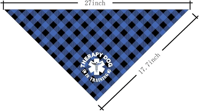 Dog Bandana, Therapy Dog Please Pet Me with, Dogs Scarf Classical Printing - Image 2