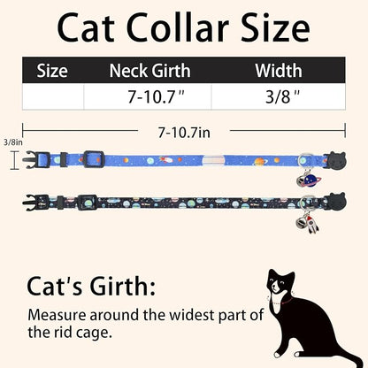 Cat Collar Breakaway, 2 Pack Cotton Cats Collars - Image 5