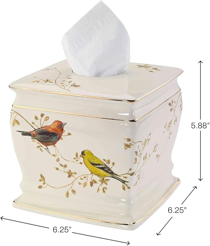 Avanti Linens - Tissue Box Cover, Decorative Countertop Accessories, Nature - Image 3