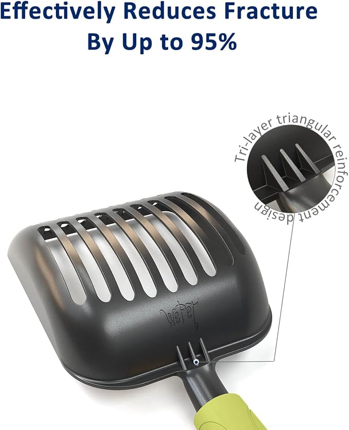 WePet Cat Litter Scoop, Non-Stick Plated Aluminum Alloy Sifter, Kitty Durable - Image 5