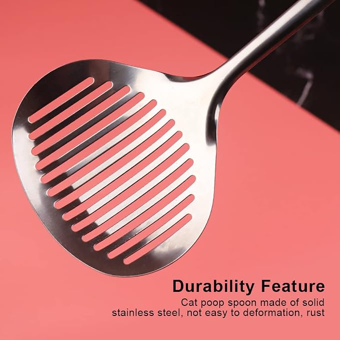 Kakalote 2pcs Cat Litter Scoop, Stainless Steel Durable Litter Scoop - Image 5