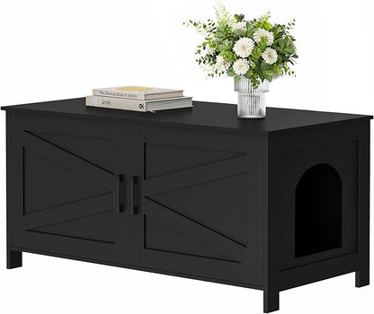 Homhedy 39.4" L Cat Litter Box Enclosure, Pet House by Homhedy