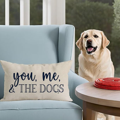 PANDICORN You Me & The Dogs Lumbar Throw Pillow Covers 12x20 Inch Outdoor - Image 6