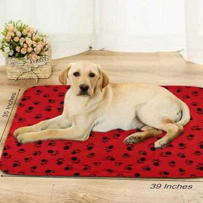 Comsmart Dog Blankets for Small Dogs, 6 Pack Puppy Blanket Cute Paw Print Pet - Image 5