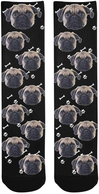 Custom Face Socks, Personalized Dog Lover Pet Photo Picture on Socks Unisex - Image 3