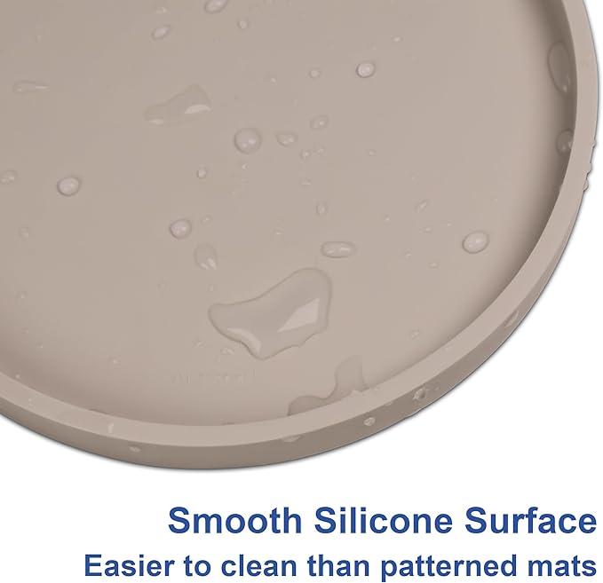 Arespark Pet Silicone Food Mat, Round Eating Tray - Image 6