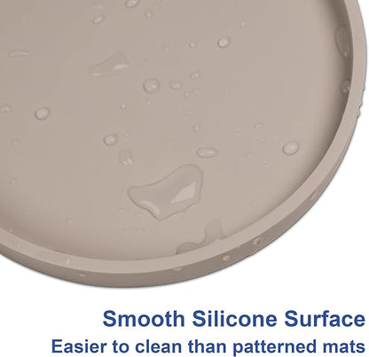 Arespark Pet Silicone Food Mat, Round Eating Tray - Image 6