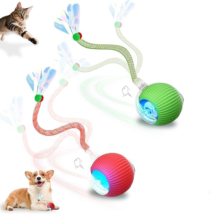 2-Pack Interactive Cat Toys Ball by Petayouj