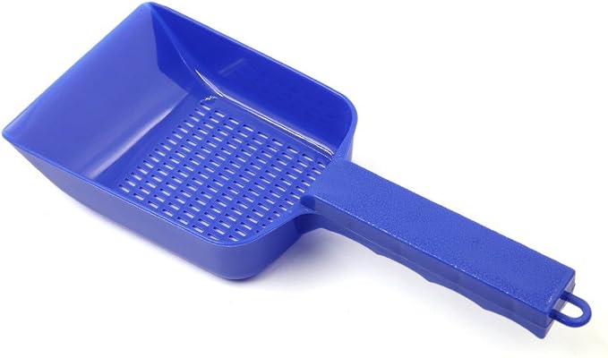 XMHF Aquarium Fish Tank Garden Sand Soil Scraper Cleaning Pan Scoop Shovel Blue - Image 2