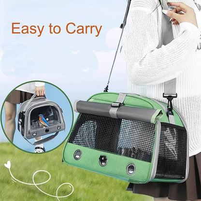 Bird Travel Carrier, Portable Small Bird Parrot Parakeet Carrier - Image 6