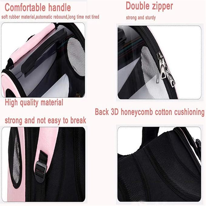 Bird Carrier Clear Parrot Outing Backpack APET Transparent Acrylic Bird Travel - Image 8