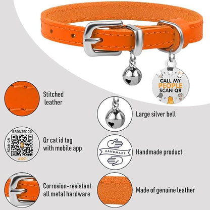 BRONZEDOG Leather Cat Collar - Image 2