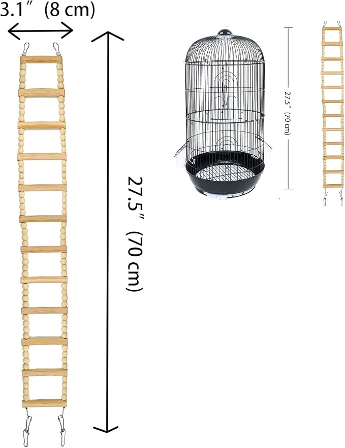 Bird Ladder Bridge, Wooden Pet Hamster Climbing & Swing Toys, Cage Accessories - Image 6