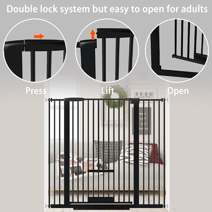 40.55" Tall 1.37" Ultra Narrow Spacing Dogs Pets Baby Gate - Image 6