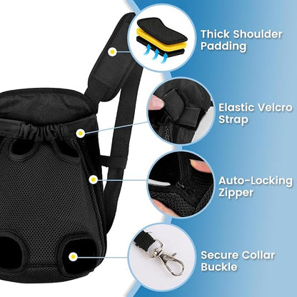 Mosago Dog Backpack Carrier, Adjustable Pet Front Carriers, Legs Out Carrying - Image 5