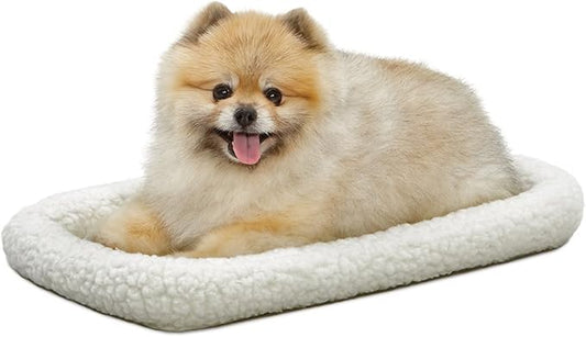 MidWest Homes for Pets QuietTime XS Dog Bed – White Fleece Bolster, Ultra-Soft by MidWestHomesForPets