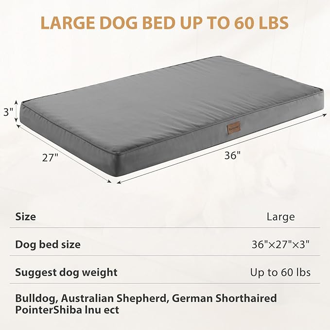 BFPETHOME Outdoor Dog Bed for Large Dogs, Waterproof, Orthopedic - Image 4