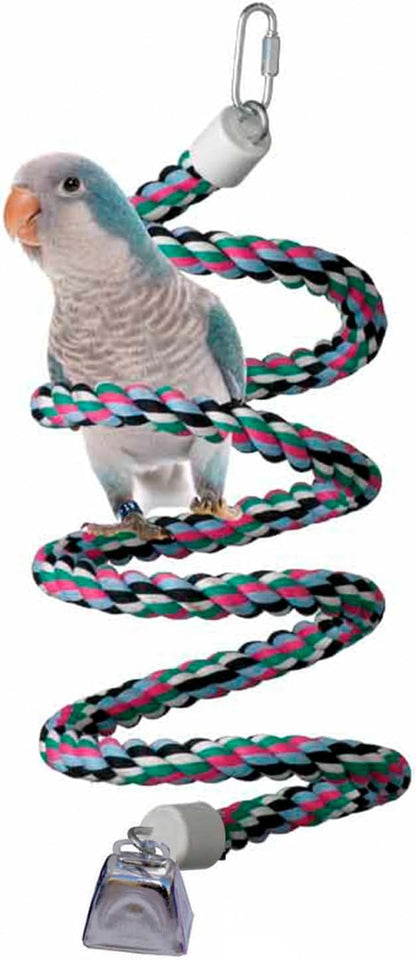 Super Bird Creations SB324 Colorful Cotton Rope Bungee Bird Toy, Medium Bird by SuperBirdCreations