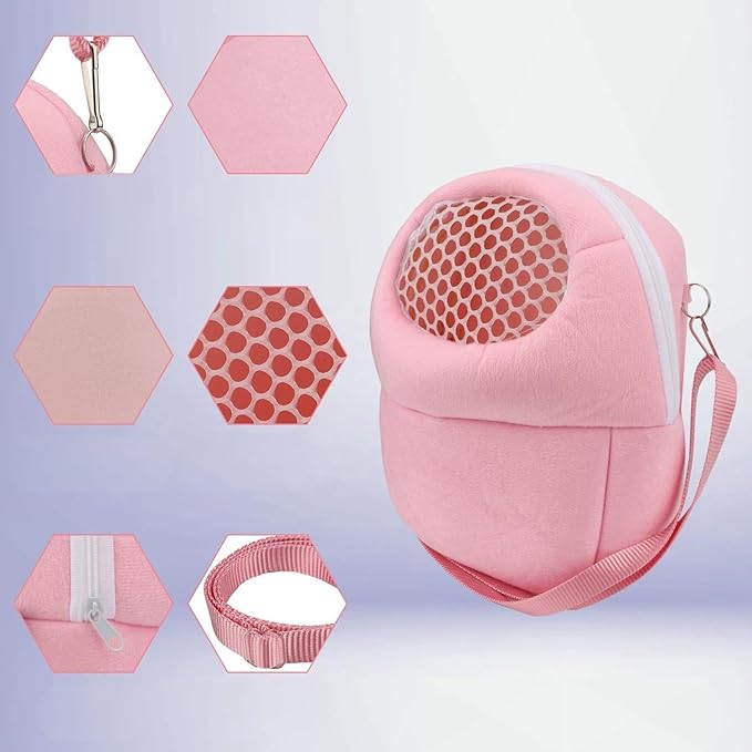 Pet Carrier Backpack for Small Animals, Travel Handbag for Cat, Guinea Pig - Image 4