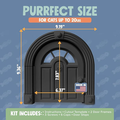 Purrfect Portal Meow Manor® Cat Door Interior Door - Image 6