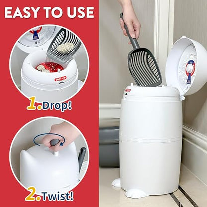 Red Rocket Pets Litter Trash Can - Image 3