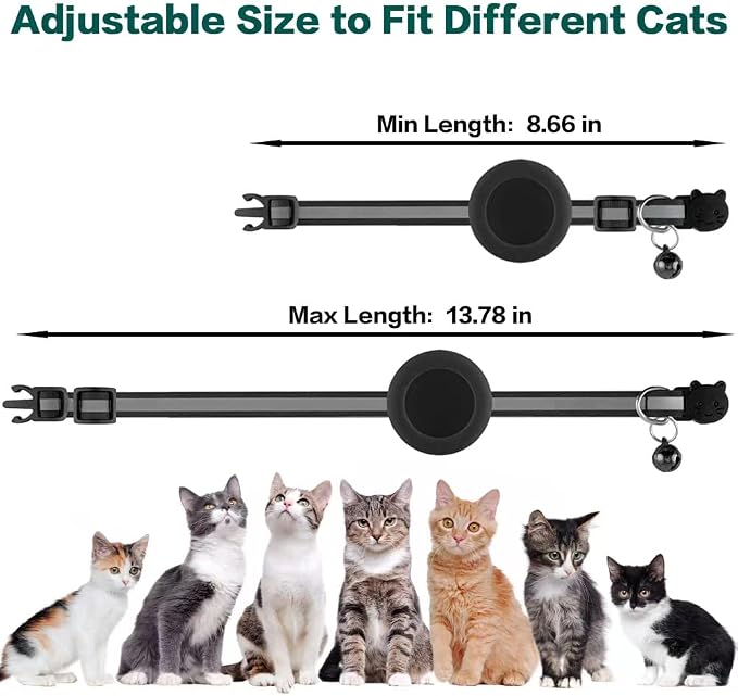 Airtag Cat Collar Breakaway, Reflective Kitten Collar - Image 7