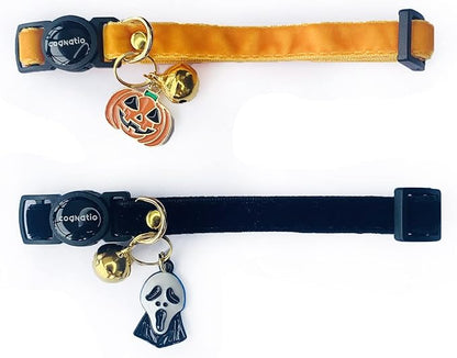 Safety Quick Release Cat Collars, Double Velvet by Cognatio