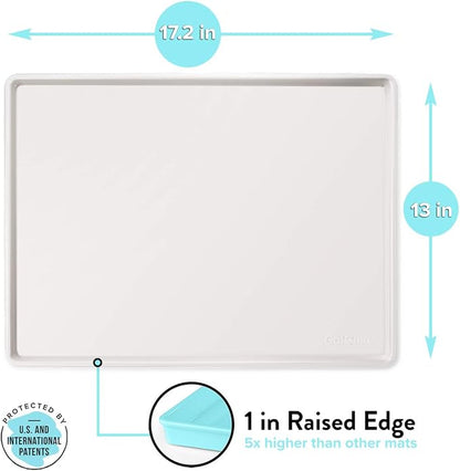 CatGuru Cat Food Mat, Small & Large Pet Feeding Mat, Waterproof Cat Tray - Image 2