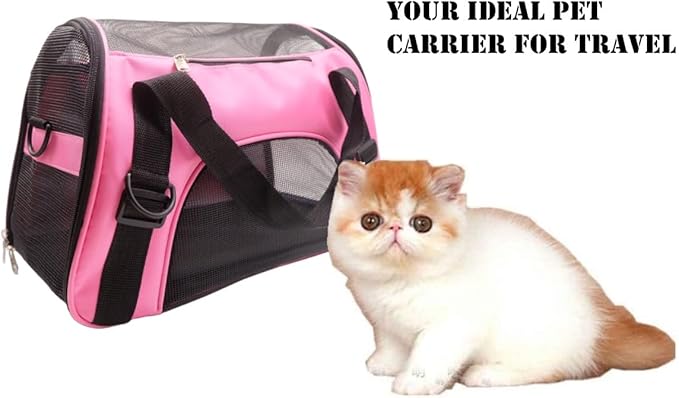 Cat Carrier, Soft-Sided Pet Travel Carrier - Image 6