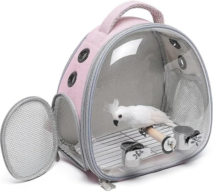 Bird Travel Carrier: Portable Backpack Cage by Unknown