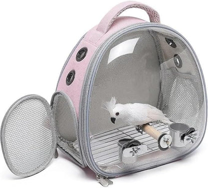 Bird Travel Carrier: Portable Backpack Cage by Unknown