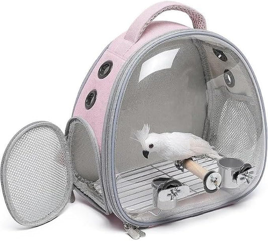 Bird Travel Carrier: Portable Backpack Cage by Unknown