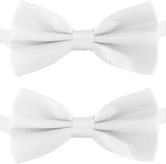 KOOLMOX Dog Bow Tie, Adjustable White Dog Collar Tie by Koolmox