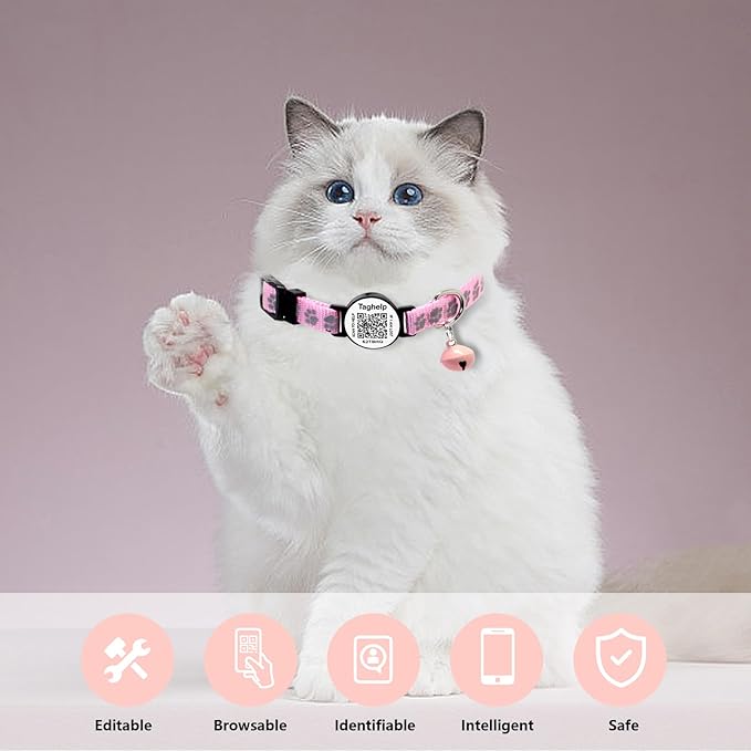 Peace of Mind Cat Collar 2-Pack: QR Code Tag - Image 5