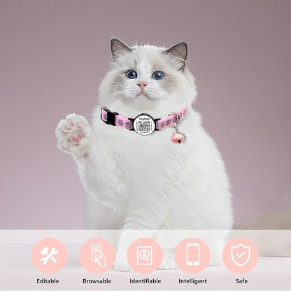 2 Pack QR Code Cat Collar with Instant Lost Pet Recovery System, Scan - Image 7