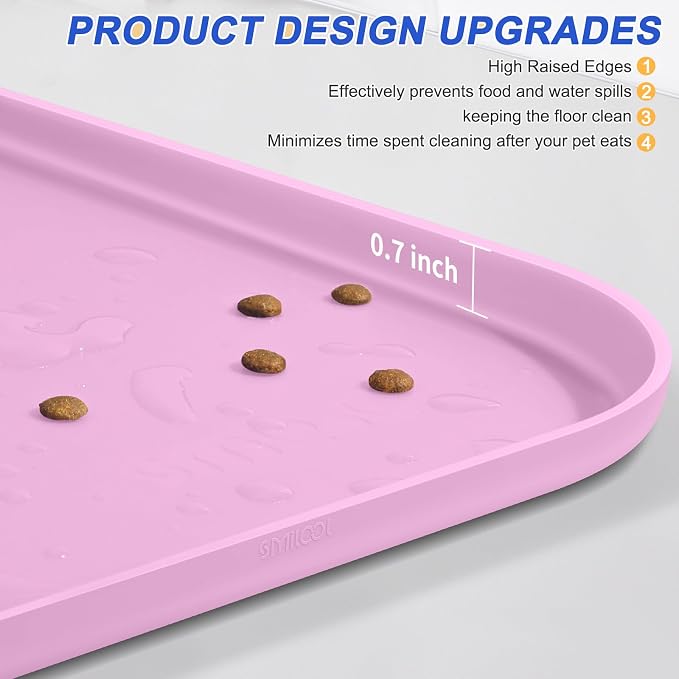 Silicone Pet Feeding Mat with Raised Edge - Image 4